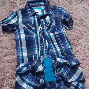 🦋free with any purchase 100% cotton plaid dress🦋